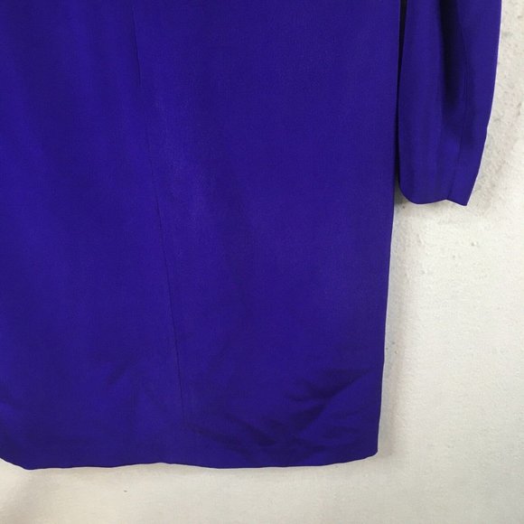 Vintage Silk Dress Womens 4 Purple Career Event Occasion Wedding Cocktail Formal - Picture 13 of 16